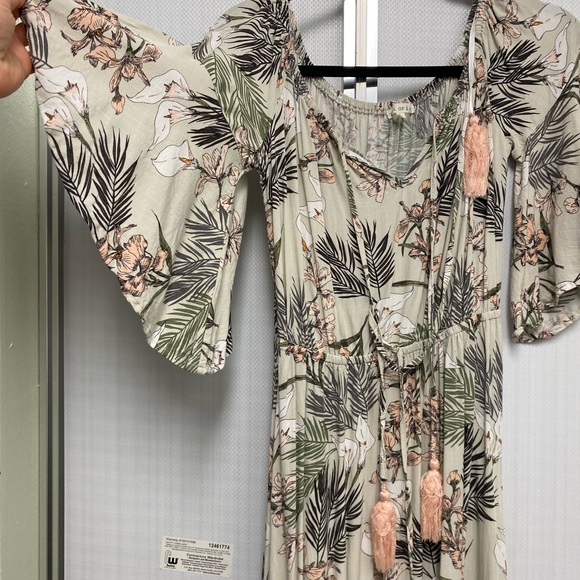 Cream Ruffled Wrap Maxi Dress - Picture 3 of 6